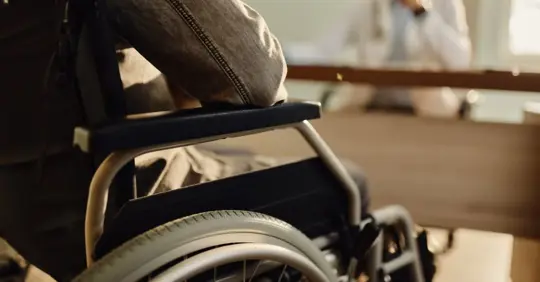 person in a wheelchair