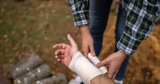 injured person on someone else's property